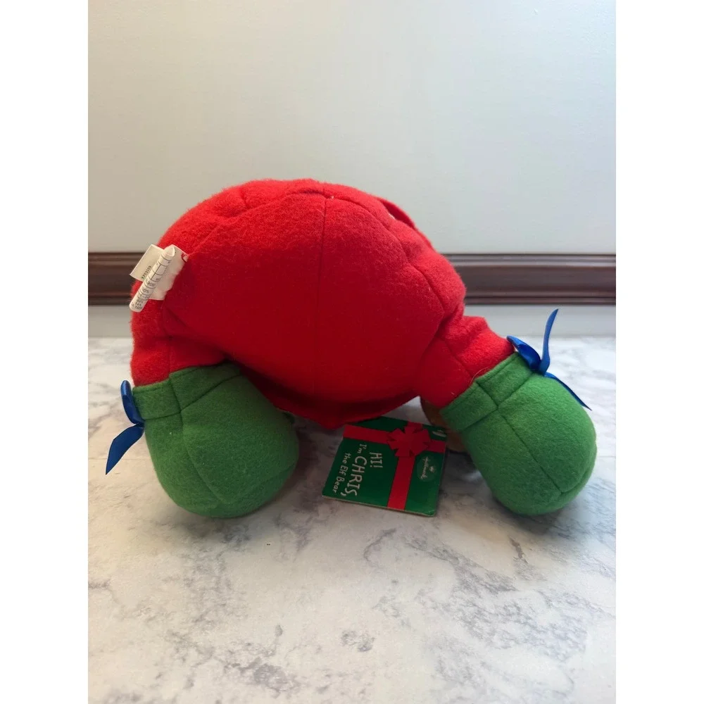 Hallmark Chris the Elf Bear Plush Red Green Santa's Workshop XPF3109 Christmas